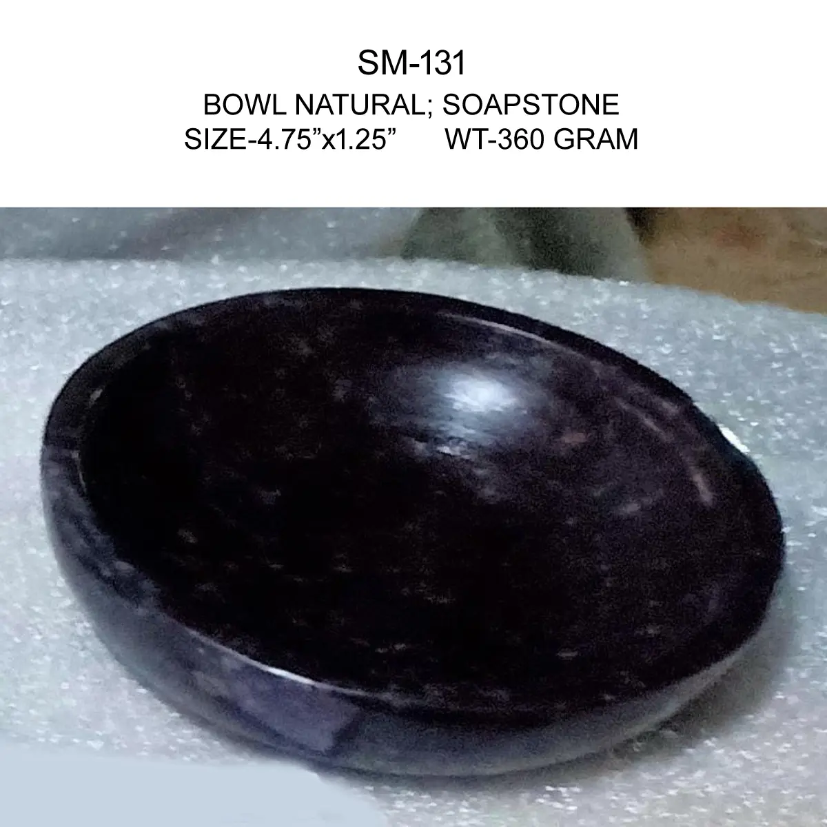 BOWL NATURAL SOAPSTONE